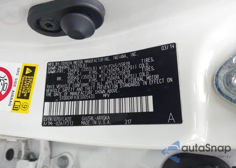 2014 Toyota Highlander Hybrid Limited z USA, uszkodzony, nr VIN 5TDDCRFH3ES005420